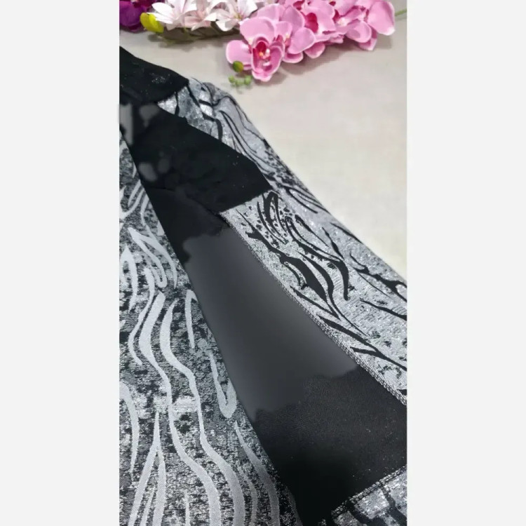 کت تک مریلا جنس ژاکارد مجلسی رنگ طلایی نقره ای خاکی فری سایز تا 46