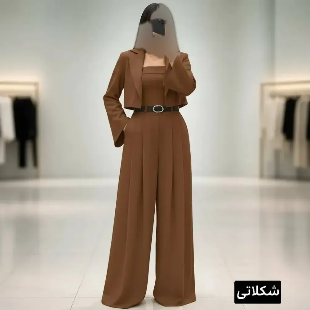ست کت و اورال زنانه مدل هرمس جنس مازراتی فری سایز تا 48