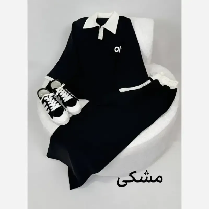 ست تیشرت شلوار زنانه جنس دبل مازراتی 400 گرمی فری سایز