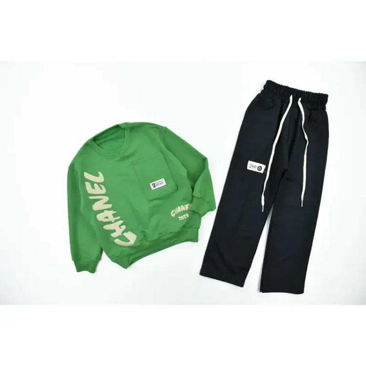 بلوز و شلوار پسرانه طرح CHANEL پنبه ای