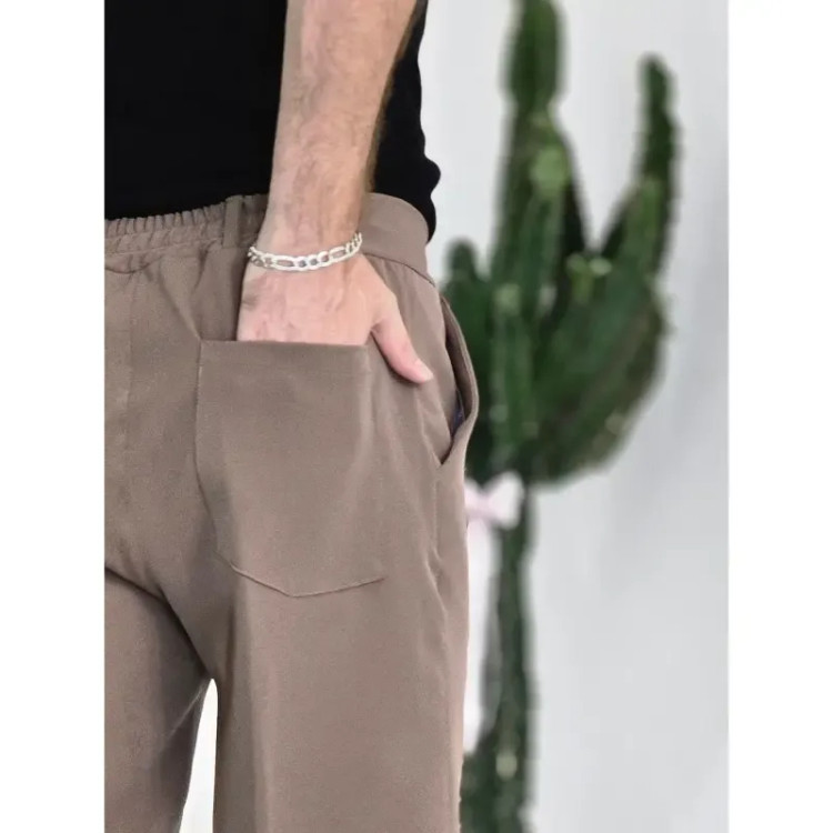 شلوار پارچه ای بگ زنانه مازراتی تمام کش رنگ مشکی نسکافه ای قهوه ای سرمه ای